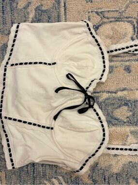 PacSun White Tank Top with Black Trim